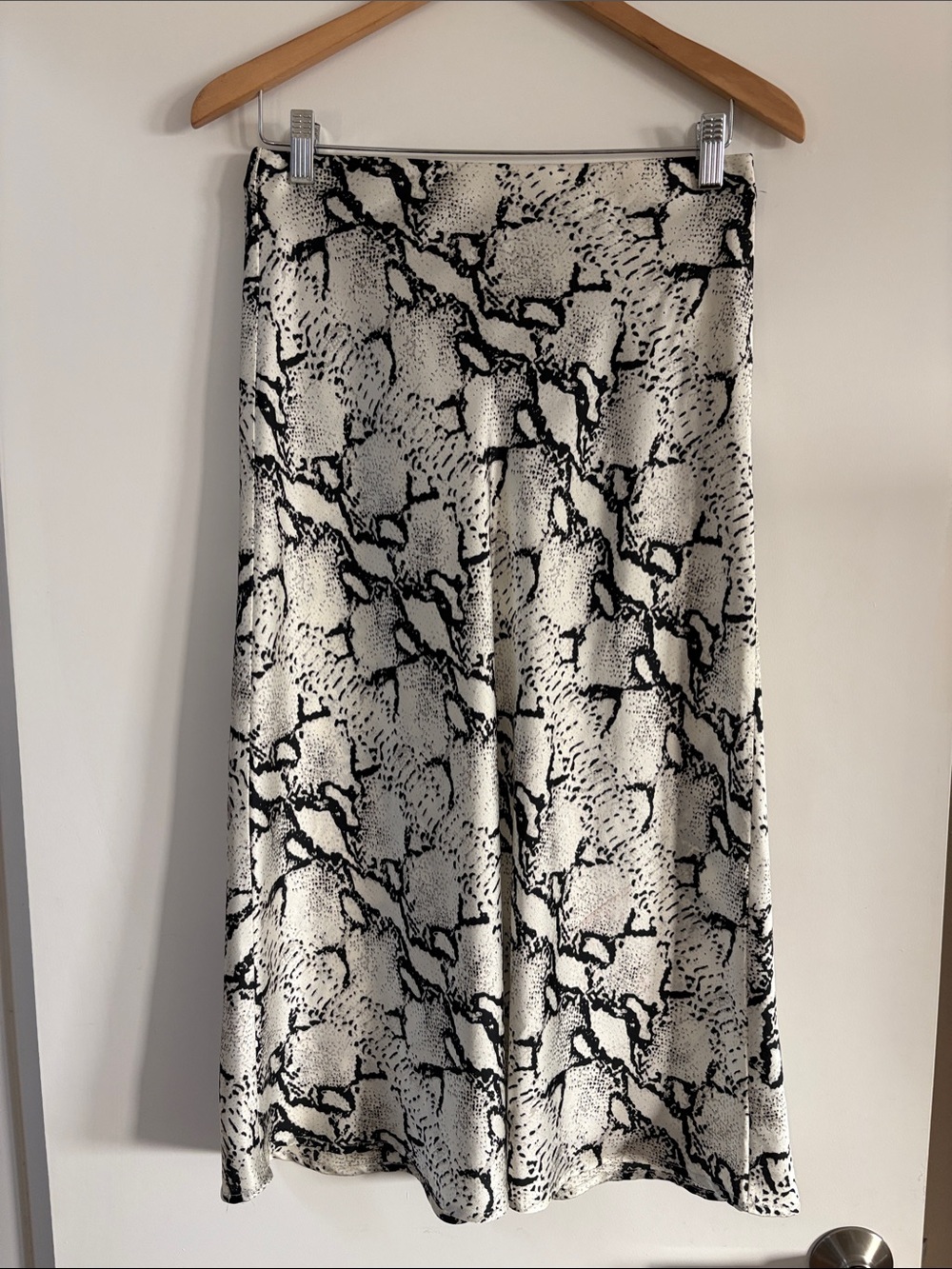 Dance & Marvel Snakeskin Print Midi Skirt